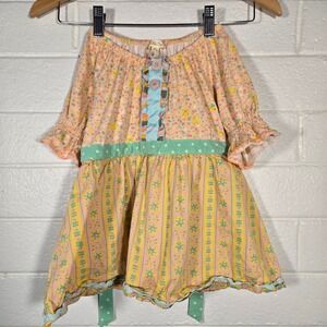 Matilda Jane Play Outside Floral Mixed Print Tunic Dress Top Girls 8 Quirky Cute